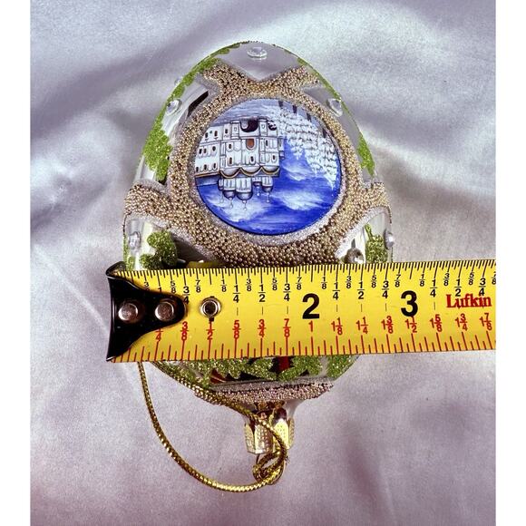 Joan Rivers Winter Palace Egg Ornament JR Metal Tag Box Hand Painted NIB - Picture 11 of 13